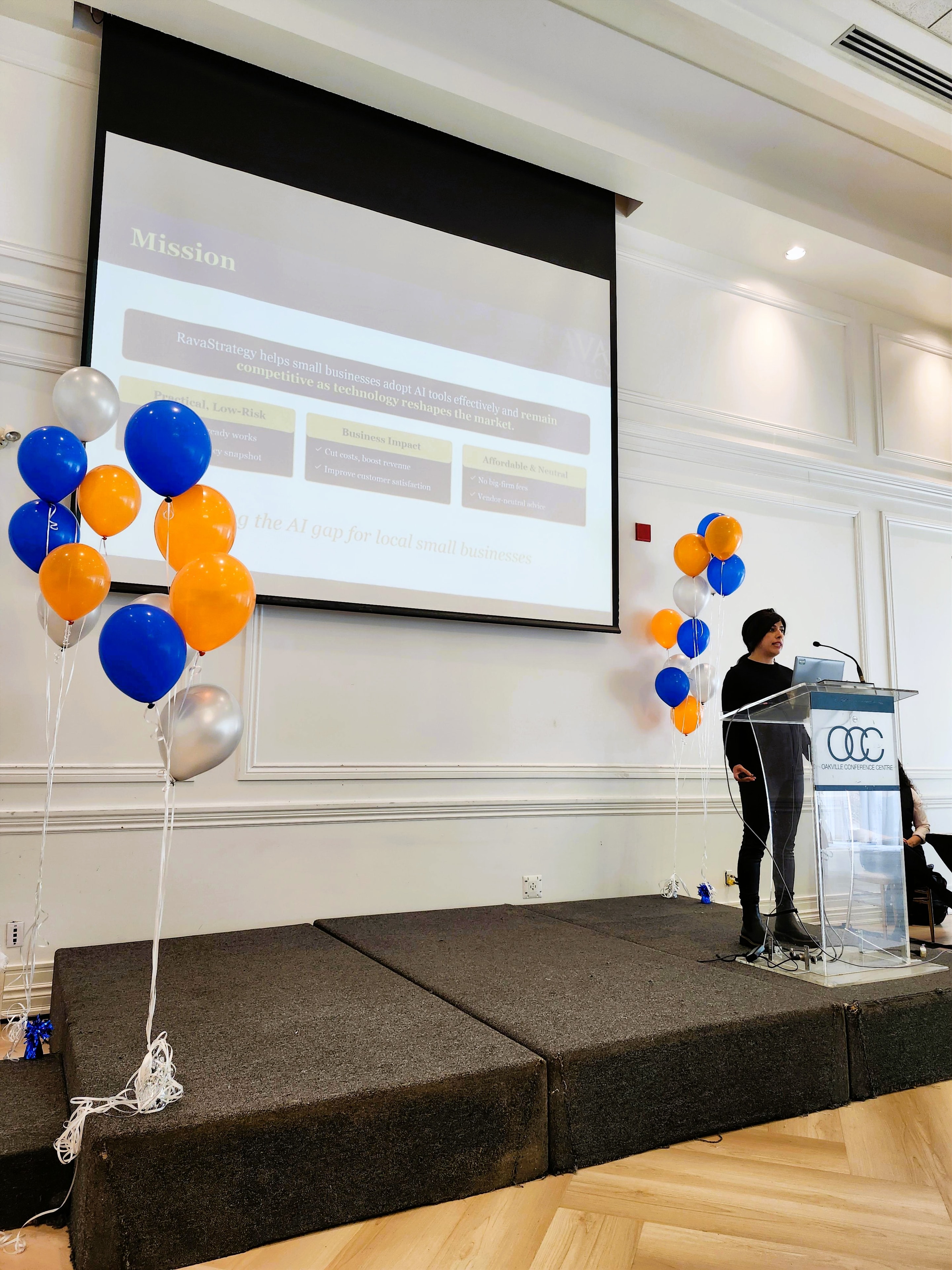 RavaStrategy presentation at the Halton Small Business Starter Program grant event